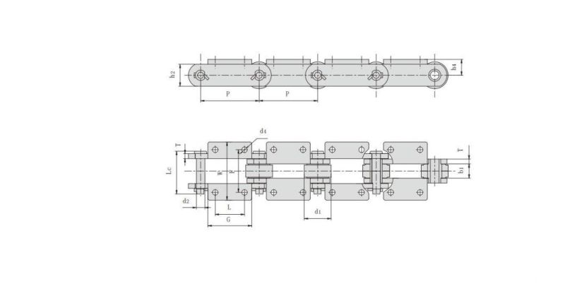 Sm150f1K2 ANSI/DIN Standard Appropriative Industrial Sugar Mill Chains