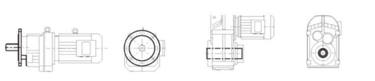 Horizontal Type Hardened Gearboxes Reducer Coaxial Helical Gear Box