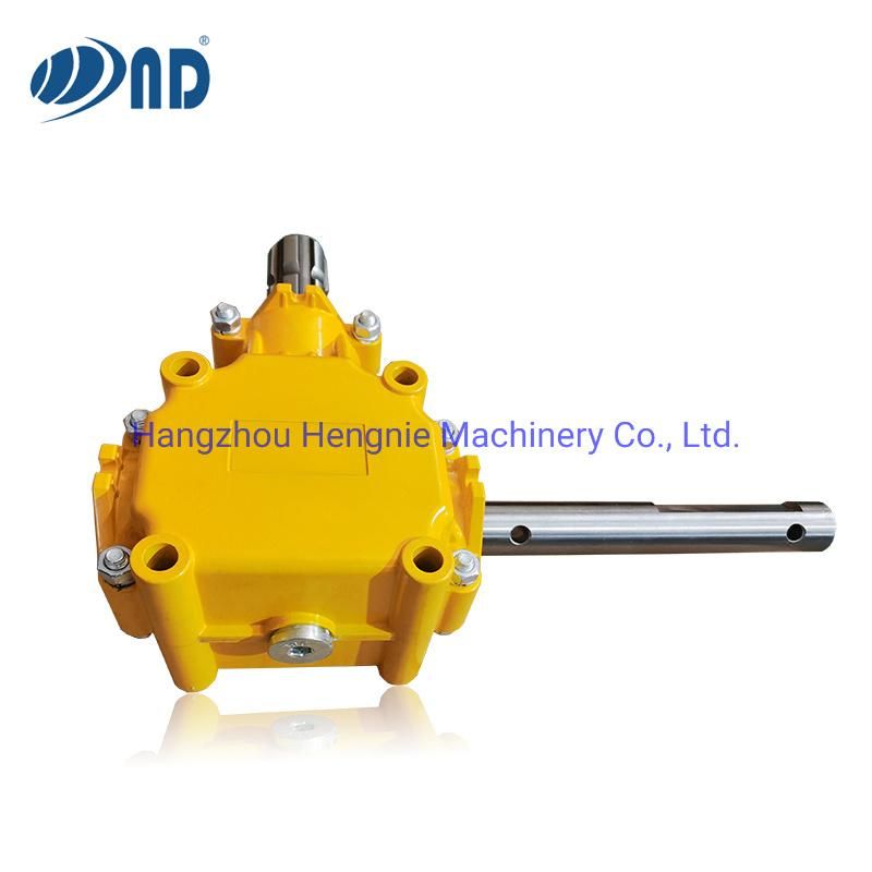 Agricultural Gearbox for Fertilizer Spreader, Tiller Post Hole Digger Ratio 1:1/3.25:1, Agriculture Machines 540 Rpm Gear Box for Conical Fertilizer Distributor