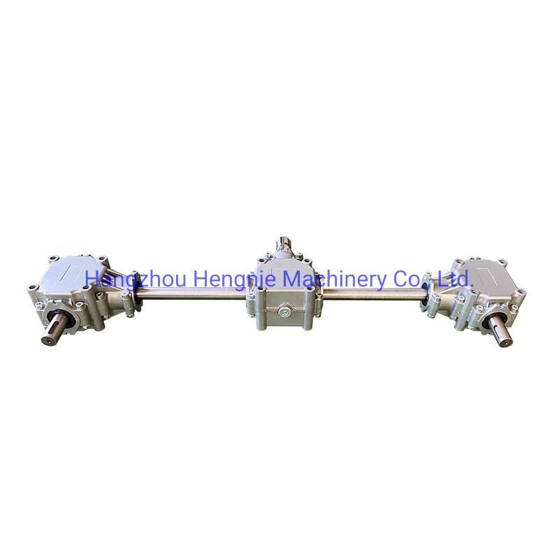 Agricultural Three-Conjined Aluminum Gearbox for Agriculture Fertilizer Sprayers