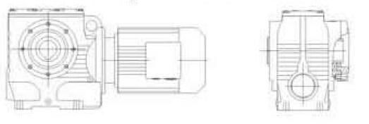 Motor Power Rated Power 0.18kw~22kw S Series Helical Worm Gearmotor