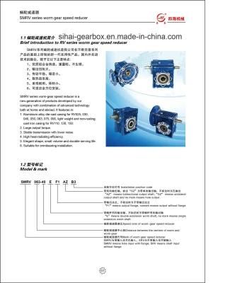 Speed Variable with Worm Gearbox and Motor