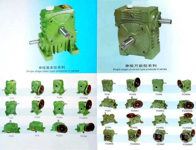 Competitive Price Cast Iron Housing Worm Gear Single Double Speed Gear Reducer Reduction for Electric Motor