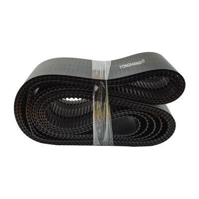 Anti-Static Black PU Kevlar Core Timing Belt with Grinding Teeth and Holes