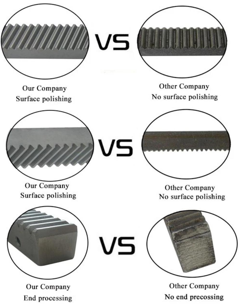 Straight Helical Gear Rack Sliding Racks and Pinion