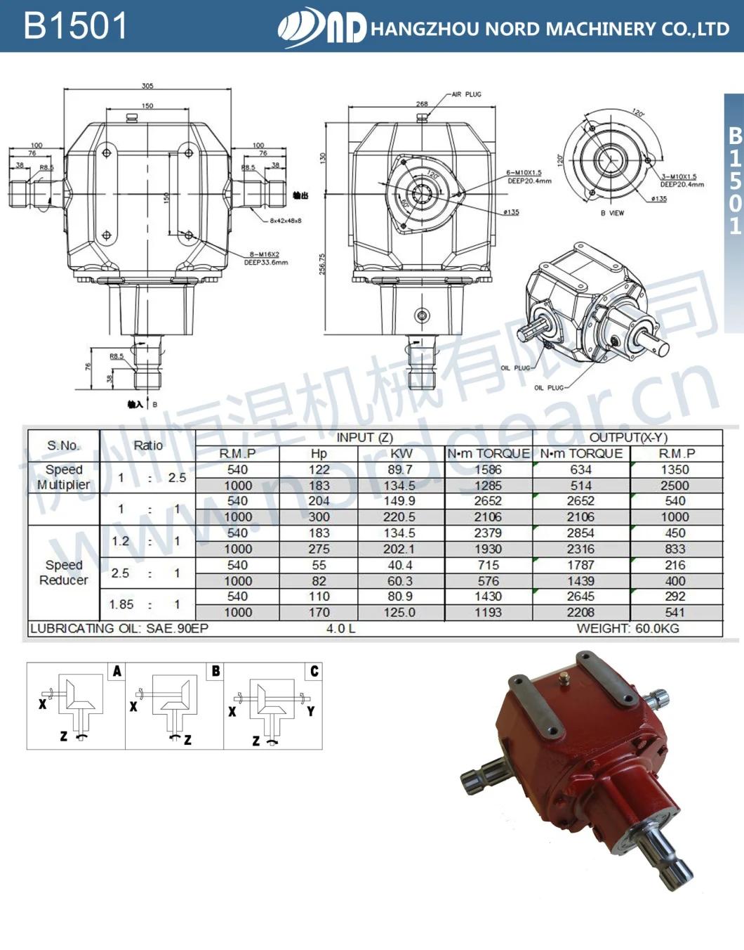 Hot-Selling High Housepower Agricultural Gearbox for Agriculture Gear Box Pto