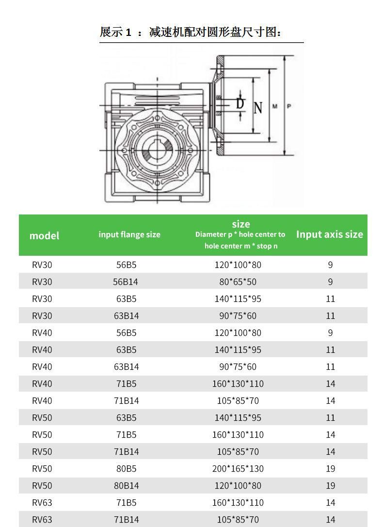 Cast Iron Worm Gear Speed Reducer From RV25 to RV150