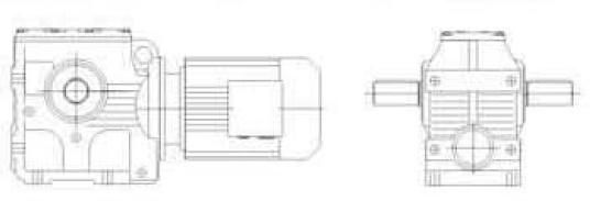 Solid Shaft Output Foot-Mounted Helical Worm Gearmotor