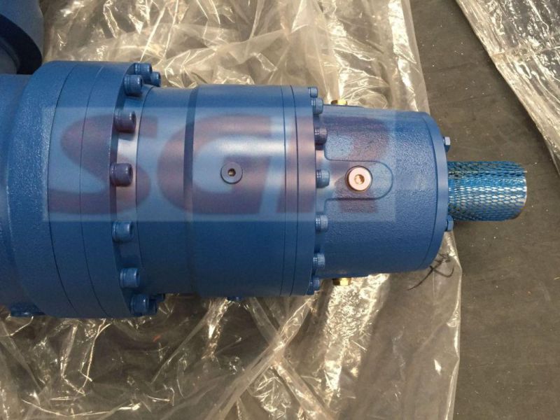 Customized High Torque Right Angle Planetary Gearbox Bevel Gear, Gear Reducer Coupled with ABB Hydraulic Motor