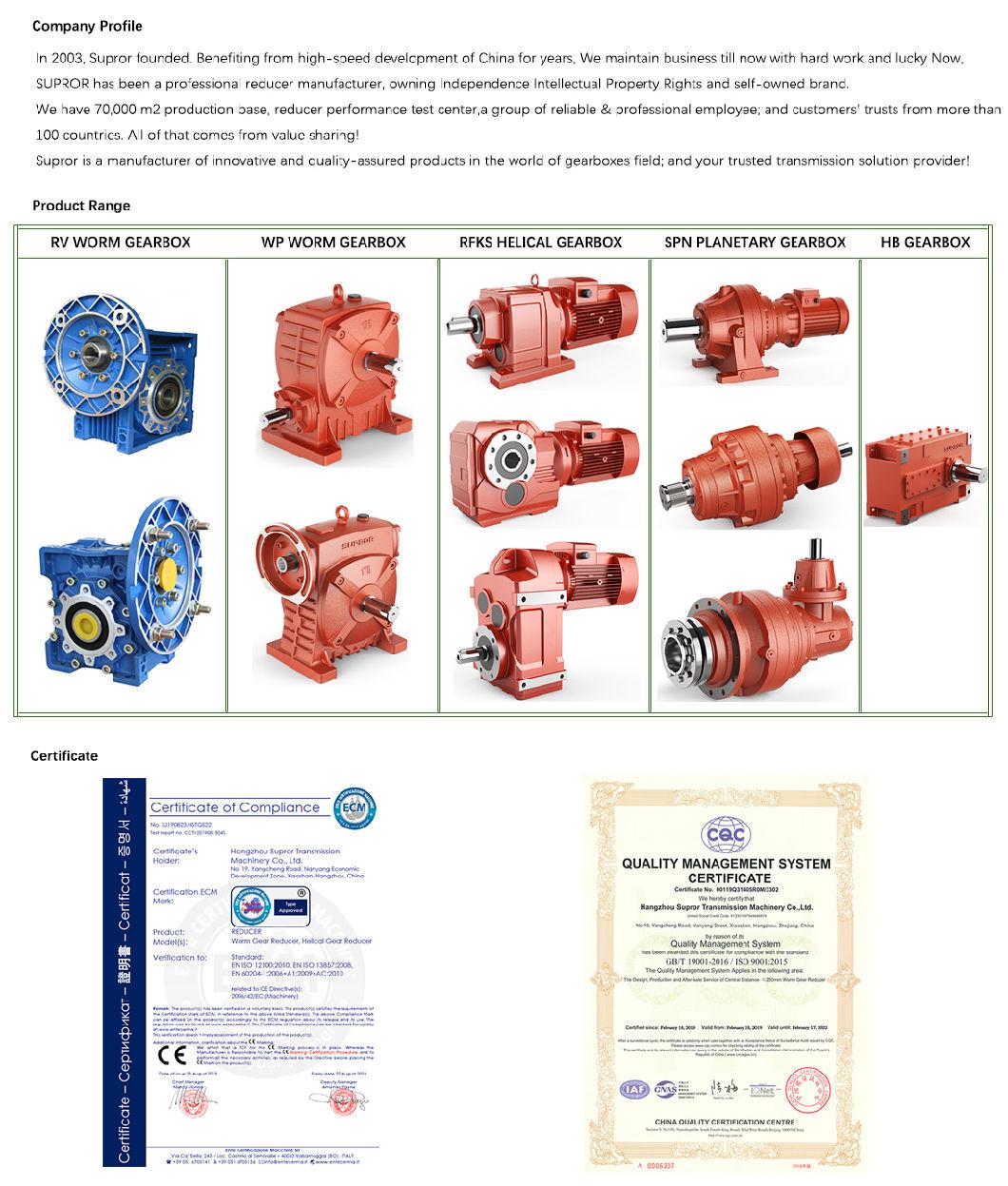 RV Worm Gearbox Ratio 5-100 Made in China