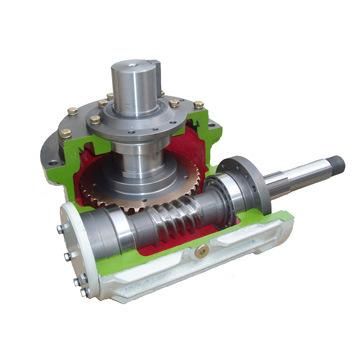 Solid-Input Solid-Output Cone Worm Gearbox