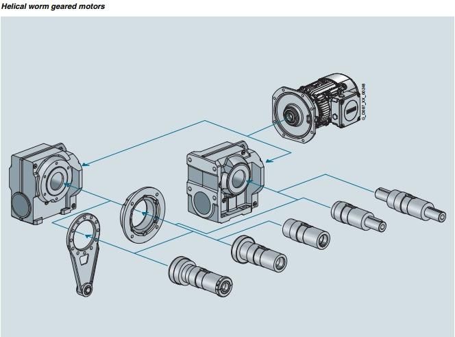 Siemens Simogear Helical Worm Geared Induction Motor Gearbox