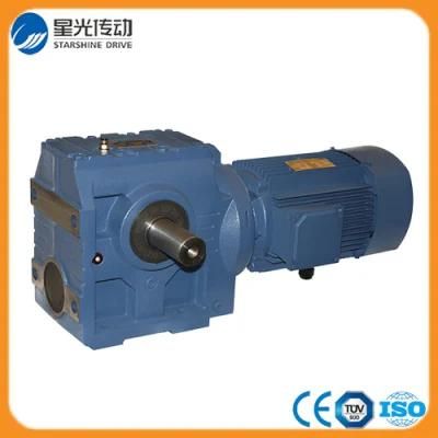 K Series Helical Bevel Gearbox Solid Shaft with Motor