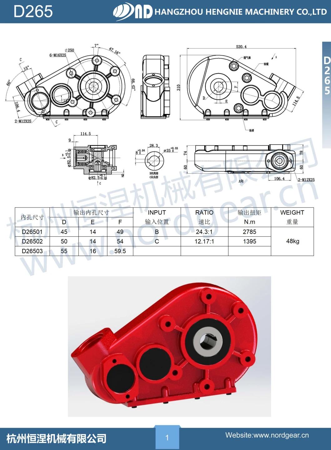 ND Agricultural Gearbox for Agriculture Hydraulic Motor Pto Gear Box