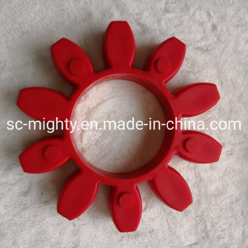 Chinese Manufacturer Mighty Steel C45 Gr/Ge Type Flexible Shaft Coupling with Red Rubber Insert