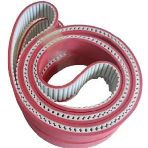 Customized Single Sided Red Rubber Coated Timing Belt for Industry