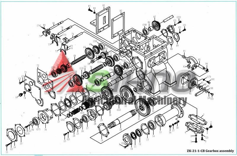 I Brackward Gear Combine Zk-21-01-CB Axle Gearbox Assembly Gear Accessories for Crawler Transporter