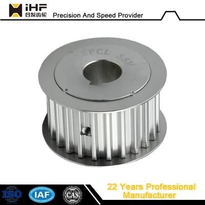 Manufacturer Htd3m Htd5m Mxl L H T5 At5 P2m S3m Pilot Taper Bore Aluminum Timing Synchronous Belt Pulley