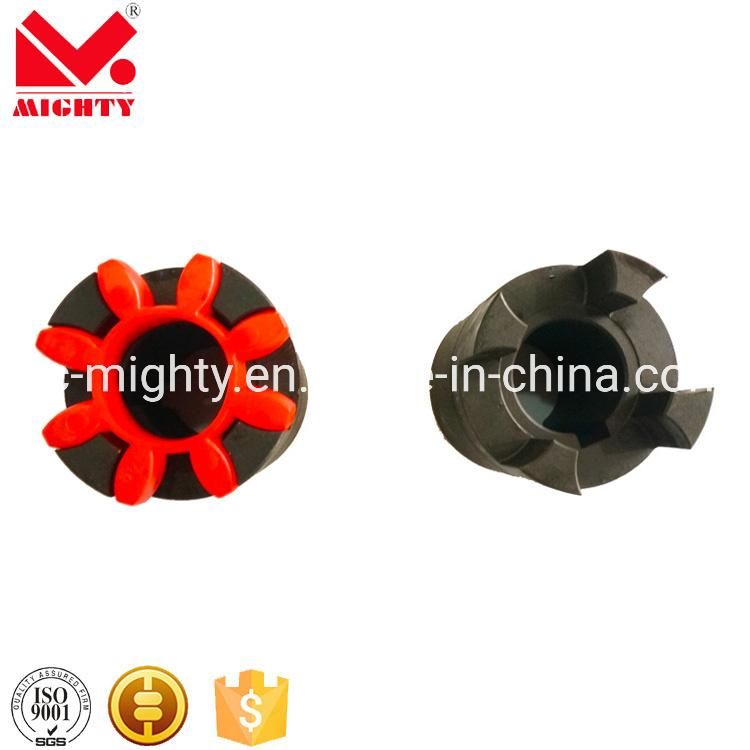 Chinese Manufacturer Mighty Steel C45 Gr/Ge Type Flexible Shaft Coupling with Red Rubber Insert