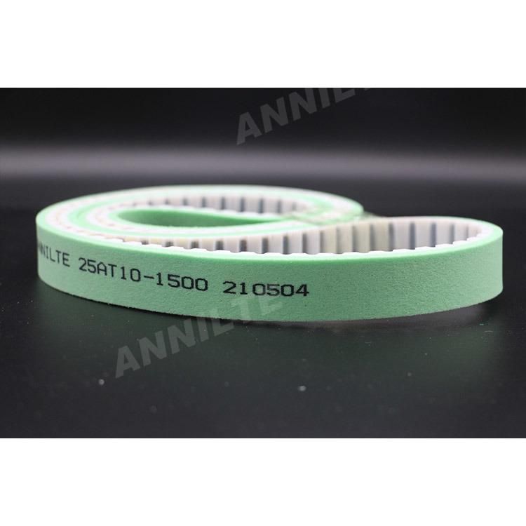 Annilte Durable Green PU Sponge Coating Rubber Synchronous Conveyor Belt for Labeling Machine