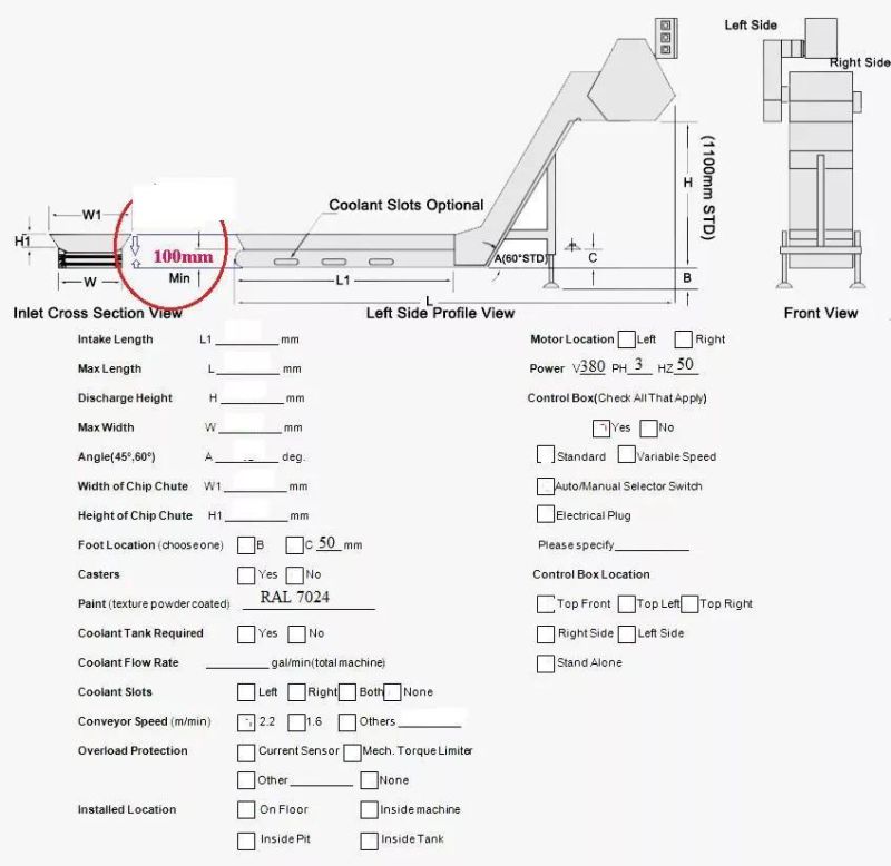 Hot Sale Machining Center Supporting Chip Conveyor