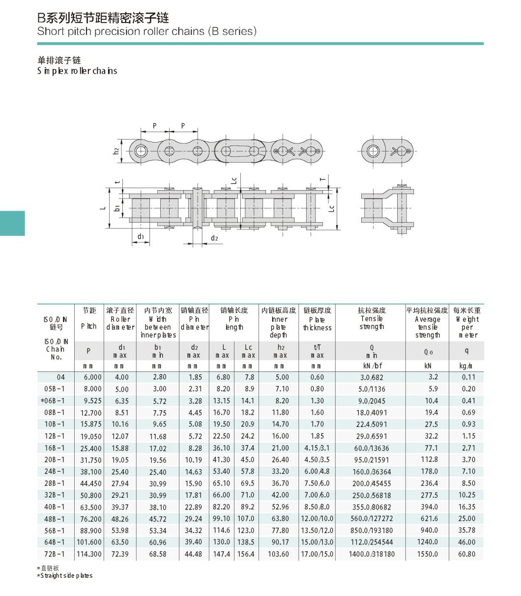 200, 160, 80, 60, 50 Hollow Pin Chain with Shot Peening Treatment