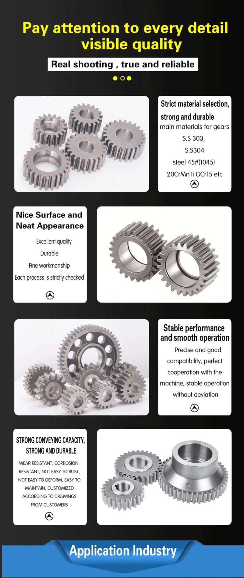 Steel Metal Reduction Starter Shaft Spline Pinion Custom Precision Machine Wheel Transmission Planetary Sun Drive Spiral Helical Gear