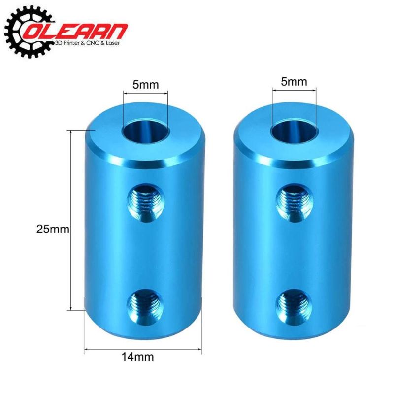 Olearn Aluminum Alloy Coupling D14 L25 3D Printers Parts Blue Flexible Shaft Coupler Screw Part for Stepper Motor Accessories