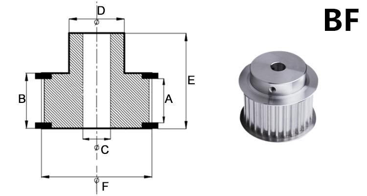 Standart Pitch Steel T 10 Timing Belt Pulley