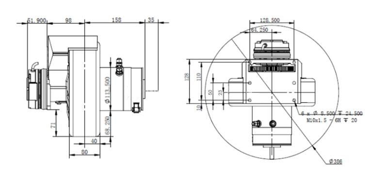 Agv Driving Wheel Heavy Duty Drive Wheel for Big Load 750W 48V 250mm Diameter Robot Wheel with Company Patent for Fork Lift Agv Walking Agv (TZ18-D075)