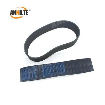 Annilte Dpl Ribbed V Belt and Industrial Rubber Timing Belt for Flour Machine