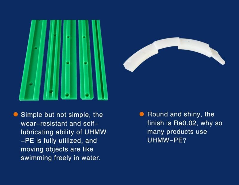 CNC Processing and Conveying Machinery Accessories Wear-Resistant UHMW-PE Guide Rail