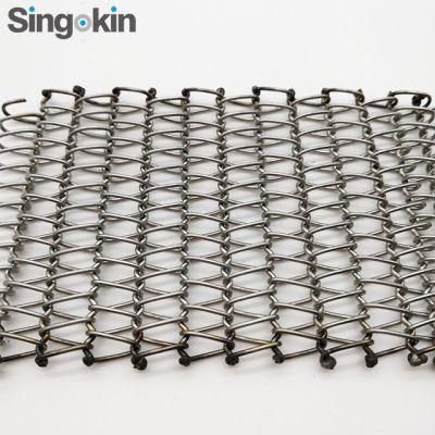 Food Industry Ss Balanced spiral Conveyor Belt Metal Mesh