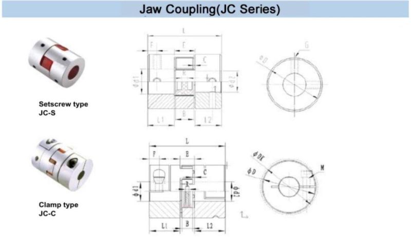 Flexible Mechanical Jaw Coupling with Elastomer D30 L40