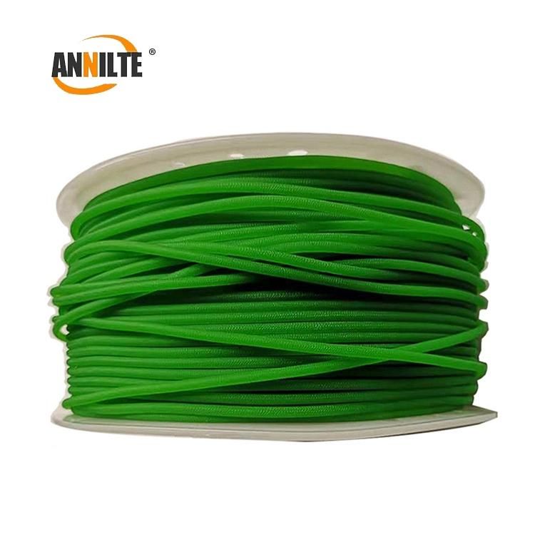 Annilte Green Rough Surface PU Polycord Round Belt for Furnace