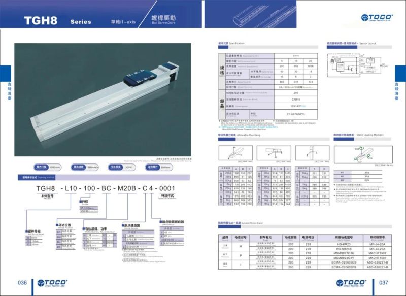 Tgbs Linear Module Toco Brand Single Axis Robot From Taiwan