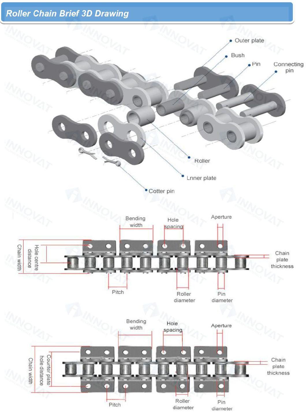 Standard Transmission Roller Chains Conveyor Metal Chain