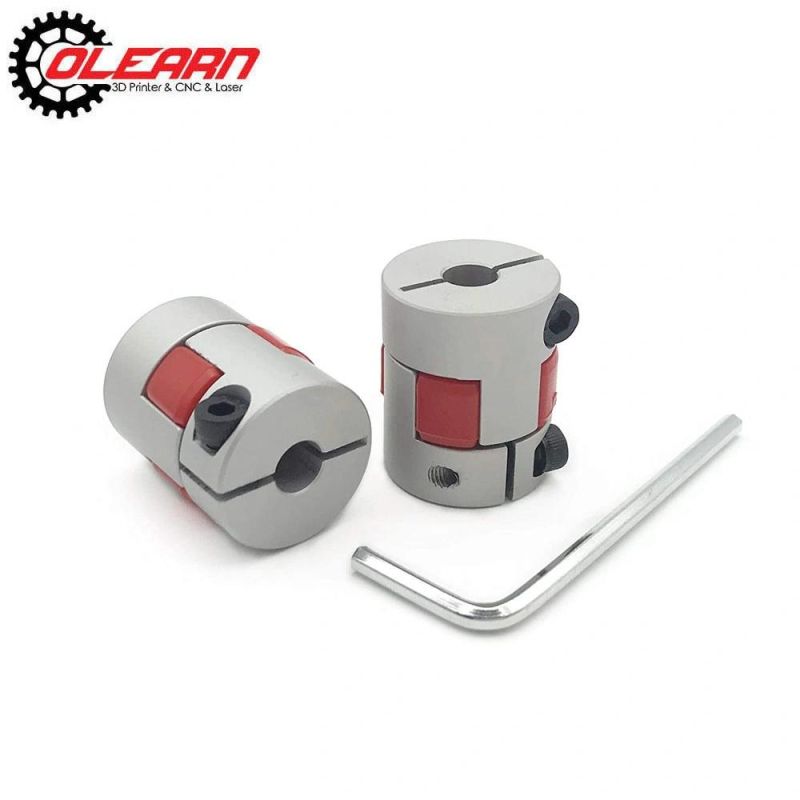 Olearn Aluminum Flexible Shaft Coupling, Flexible Spider Coupling Shaft Coupler for Servo Stepper Motor 3D Printer DIY Encoder CNC Machine