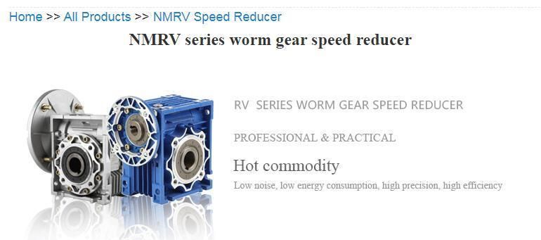 RV Series Worm Speed Gearbox with Small Gearmotor