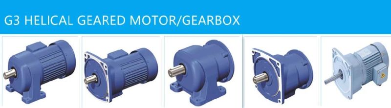 Inline Shaft G3 Helical Gear Reducer AC Geared Motor for Conveyor Transmission