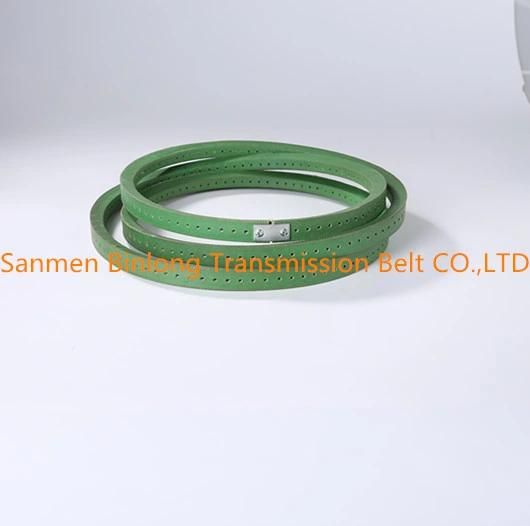 Puntched V Belts Green Color Transmission Belt Power