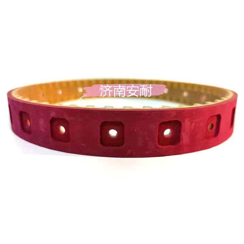 Annilte Red Rubber Flat Belt with Special Perforated Surface for Laminator