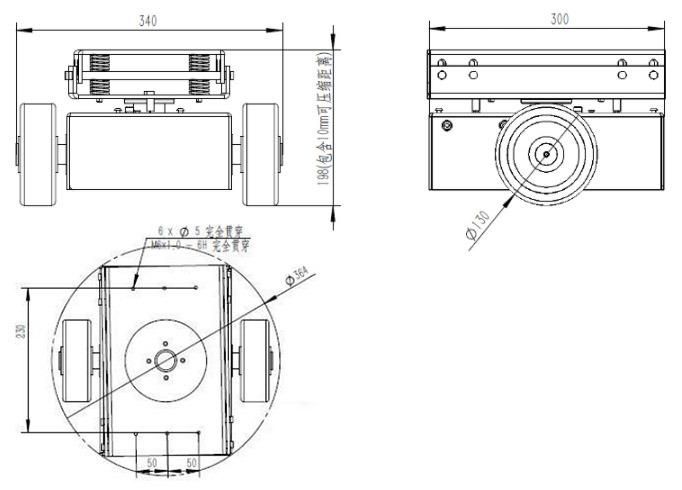 Electric Agv Motor Wheel with 2 Motors (TZCS-100-30)