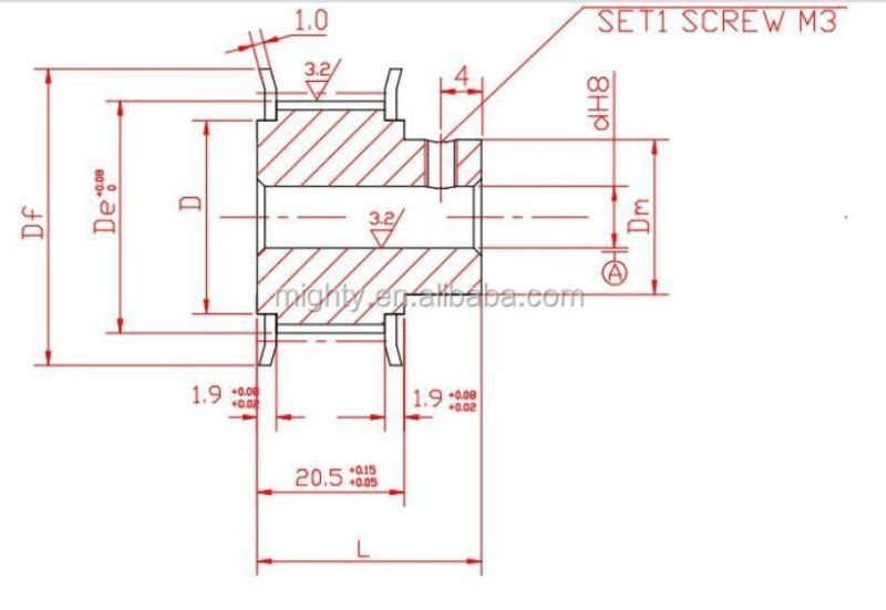 Aluminium or Steel Timing Belt Pulley