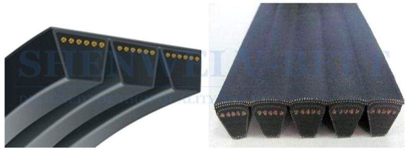 Industrial Machines Edge Cogged Large Intensity Rubber Raw Edge V-Belt