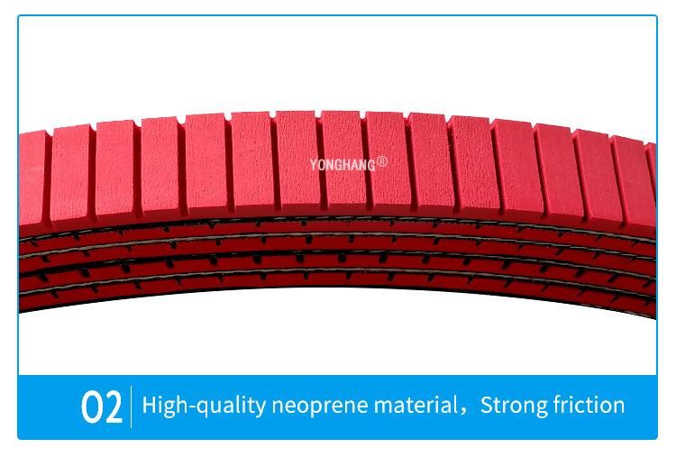 Slotting Rubber Belt with High-Quality Wear-Resistant, Non-Slip Vulcanized One-Piece Molding