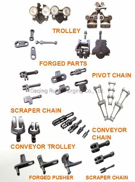 China Factory of Industrial Steel Forging Chain with Machinery Parts and Bucket Transmission Elevator Conveyor Roller Bush Forged Chain Link in Cement Industry