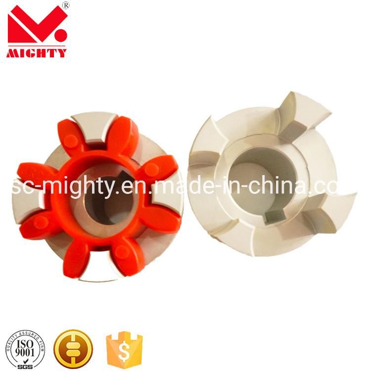 Chinese Manufacturer Mighty Steel C45 Gr/Ge Type Flexible Shaft Coupling with Red Rubber Insert