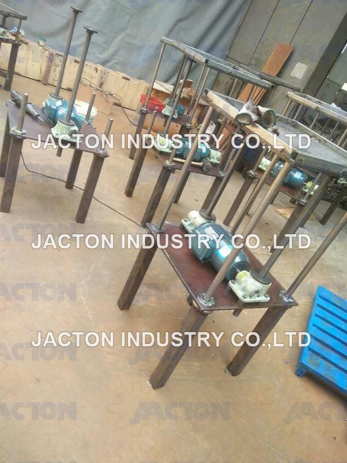 Germany Customers Use Jacton Positioning System with Jack Screws, Motor and Gearbox Coupler for Lift System for Their Equipments