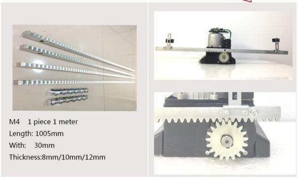 Mighty Sliding Gate Rack Steel Gear Rack and Pinion Gear Set M0.5 M1 M1.5 M2 M3 M4 M5 M6 M7 M8